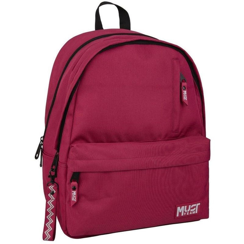 Τσάντα Πλάτης Must Team Monochrome Classic Μπορντό με Γκρι