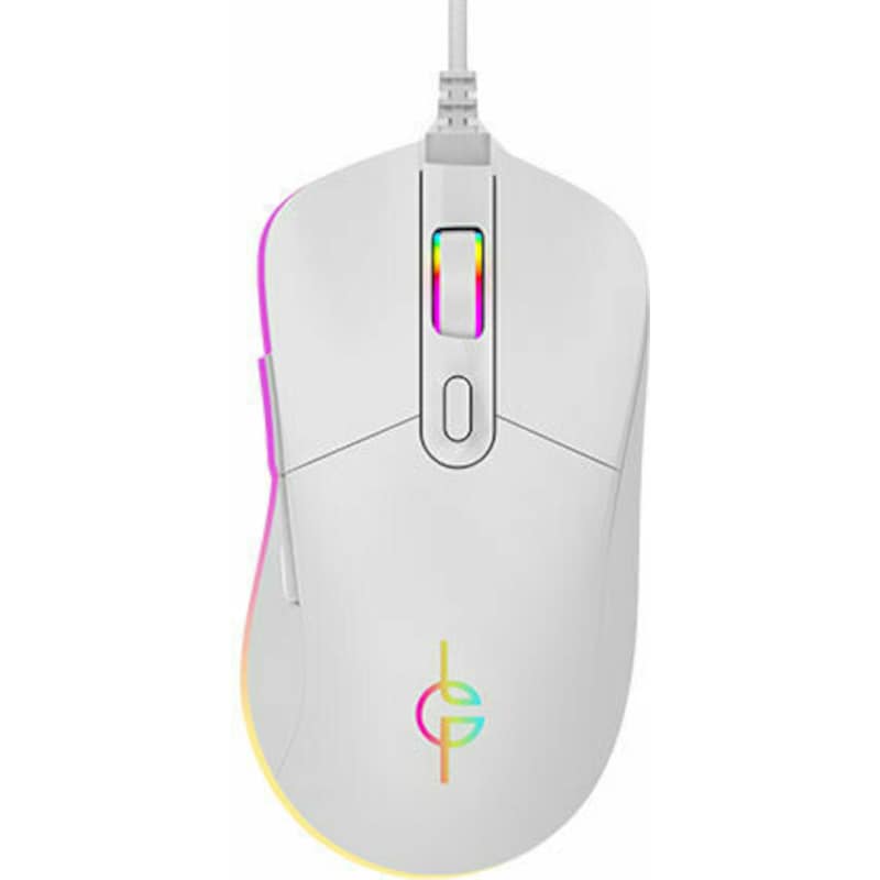 LGP Lgp Gaming Mouse 6400dpi White moon RGB Gaming Ενσύρματο Ποντίκι Λευκό