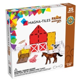 Magna-Tiles® Farm Animals Μαγνητικό Παιχνίδι Κατασκευών - 25 Κομμάτια (22125)
