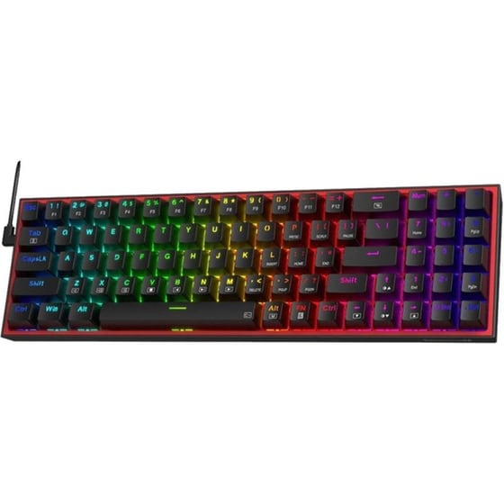 Redragon K628 Μηχανικό Gaming Ενσύρματο Πληκτρολόγιο RGB Μαύρο (US) image 0