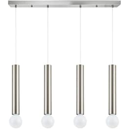 Φωτιστικό Οροφής Πολύφωτο Homelighting Adept Tube 77-8664 Μεταλλικό - Ασημί