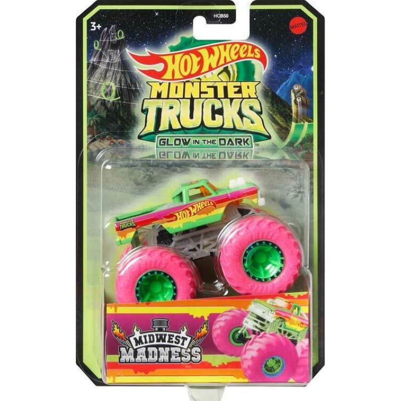 MATTEL Mattel Hot Wheels Monster Trucks Glow In The Dark Midwest Madness (HCB54)