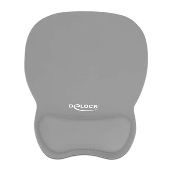 DeLock 12698 Mouse Pad 245mm με Στήριγμα καρπού Γκρι image 1