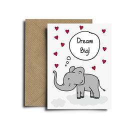 Ευχετήρια Κάρτα Spread The Magic Dream Big Elephant Kraft Collection