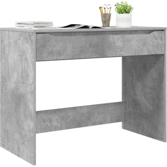 Γραφείο VidaXL με Συρτάρι 100x50x78 cm - Γκρι Σκυροδέματος image 1