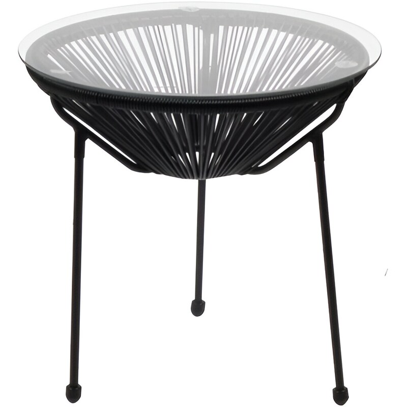 WOODWELL Τραπεζάκι Σαλονιού Woodwell από Μέταλλο/Πλαστικό C35948 50x50x50cm - Μαύρο