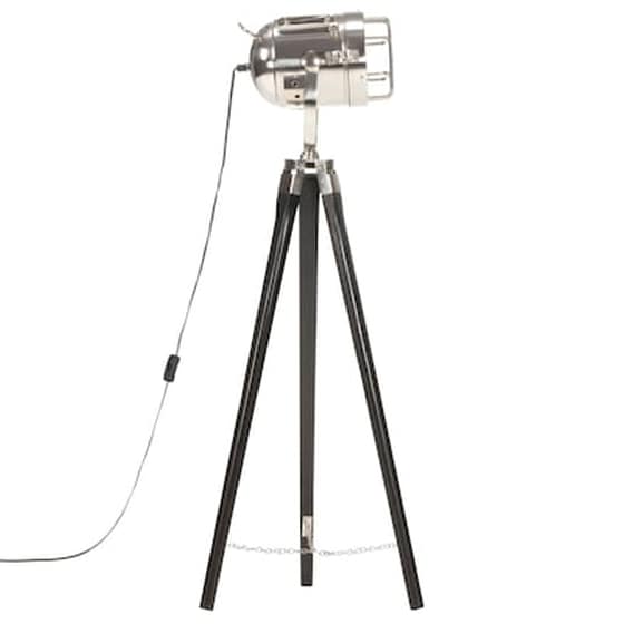 Vidaxl Φωτιστικό Δαπέδου Προβολέας Τρίποδο Μαύρο 97 Εκ. Ξύλο Μάνγκο image 4