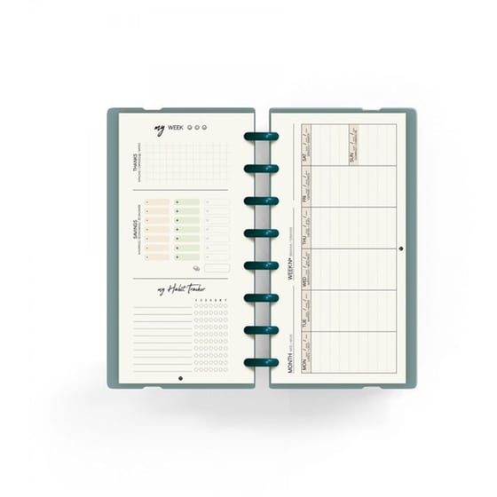 Σημειωματάριο Planner Carchivo Week & Checklist Τιρκουάζ image 4