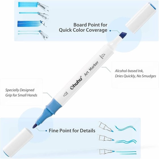 Μαρκαδόροι Σχεδίου Ohuhu Oahu Alcohol Fine Chisel (48 Τεμάχια) image 1