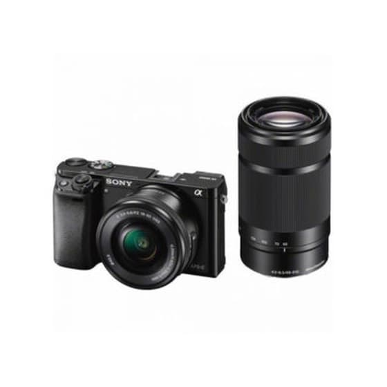 SONY Alpha 6000Y Black με φακό 16-50mm (ILCE-6000Y)/ 55-210mm μαζί με κάρτα μνήμης και τσάντα image 0