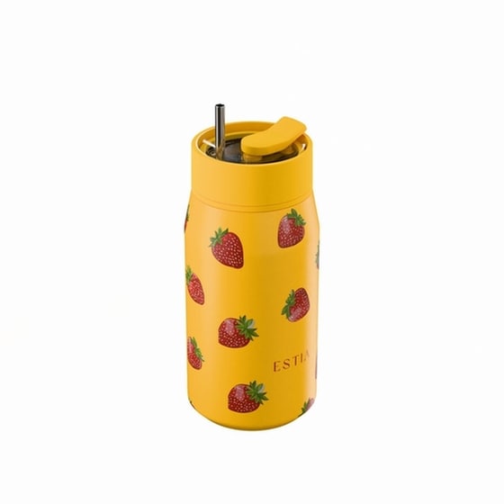 Μπουκάλι Θερμός Estia Lens Save The Aegean Berry Bright με Καλαμάκι 360 ml image 1
