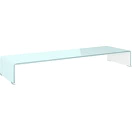 Έπιπλο Τηλεόρασης Vidaxl Γυάλινο 100x30x13 cm - Λευκό