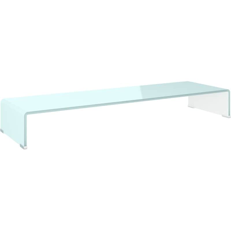 Έπιπλο Τηλεόρασης Vidaxl Γυάλινο 100x30x13 cm - Λευκό
