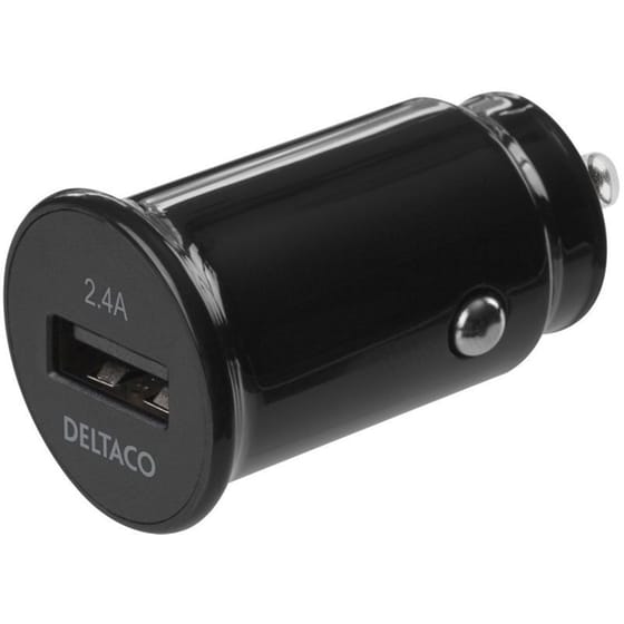 Φορτιστής Αυτοκινήτου Deltaco USB-CAR123 USB-A - Μαύρο image 0