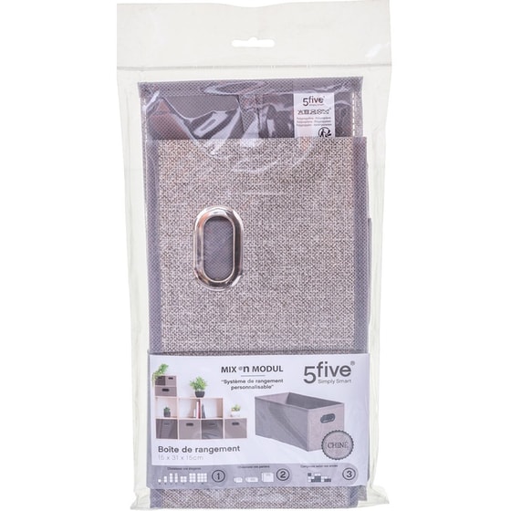 Κουτί Αποθήκευσης F-V 160384g Υφασμάτινο 31x15cm - Μπεζ image 1