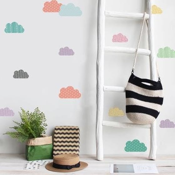 Παιδικό Αυτοκόλλητο Τοίχου Babyloon Happy Clouds image 3