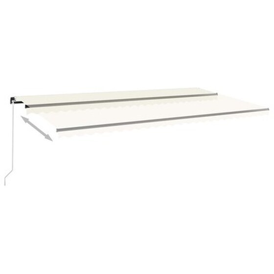 Τέντα Vidaxl Συρόμενη Χειροκίνητη με LED 600x350cm - Κρεμ image 3