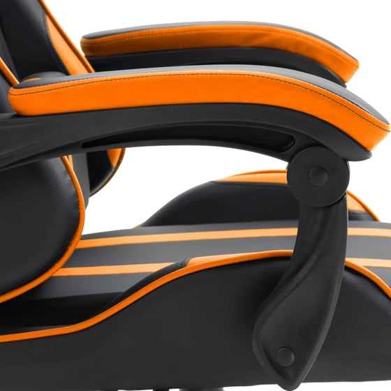 Gaming Καρέκλα VidaXL από Τεχνητό Δέρμα - Μαύρη/Πορτοκαλί image 6