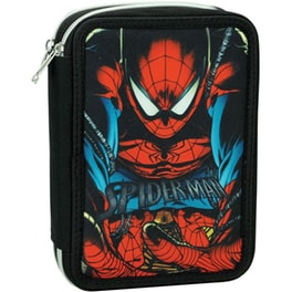 Κασετίνα Παραλληλόγραμμη Gim Διπλή Spiderman City Web
