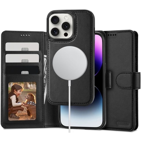 Θήκη Apple Iphone 16 Pro Max - Tech-protect Wallet 2 Σε 1 Πορτοφόλι Με Αποσπώμενη Magsafe - Black (5906302311613) image 0