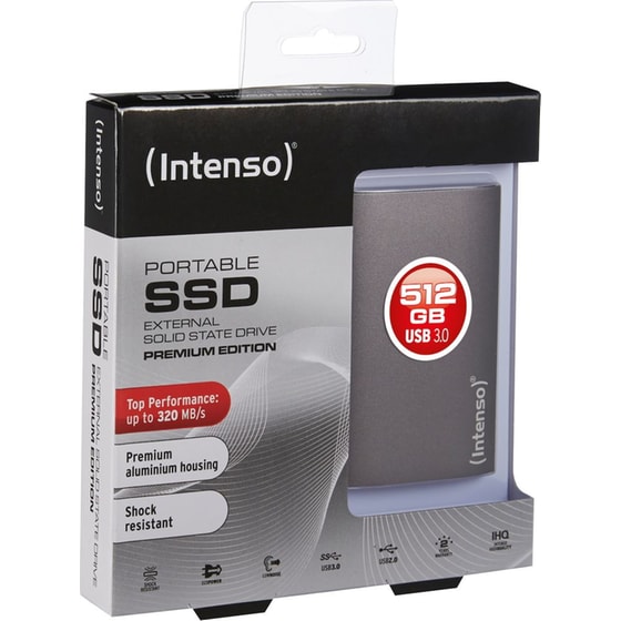 Intenso Premium Edition External USB 3.0 SSD 512GB 1.8" - Anthracite image 3