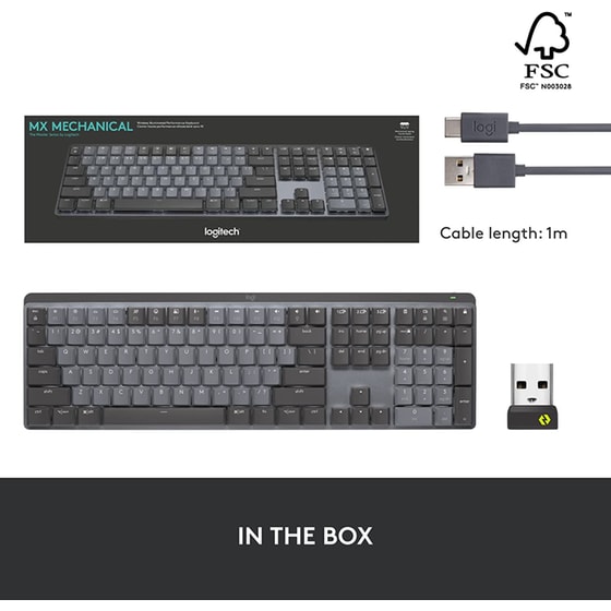 Logitech MX Mechanical Ασύρματο Bluetooth Πληκτρολόγιο (US) image 11