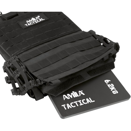 Γιλέκο 6.2kg Ρυθμιζόμενου Βάρους Amila Military Vest 95101 με Αφαιρούμενα Βάρη - Μαύρο image 7