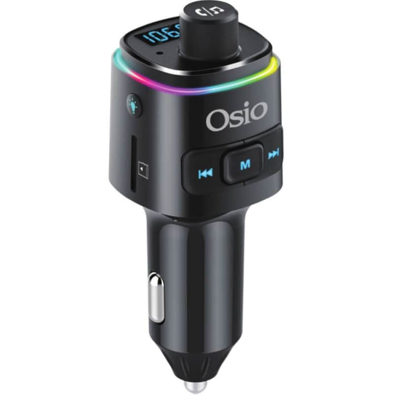 OSIO Συσκευή FM Transmitter και Φορτιστής Αυτοκινήτου Osio OFT-420BT - Μαύρο