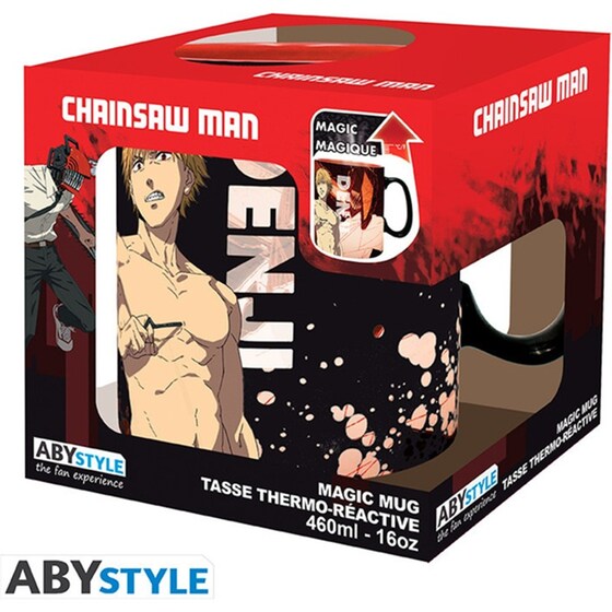 Κούπα Heat Change Abysse Corp. Chainsaw Man - Denji & Aki 460ml image 3