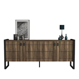 Μπουφές 24Mall Firma από Μοριοσανίδα/Μέταλλο 180x44.5x77.6 cm - Καρυδί