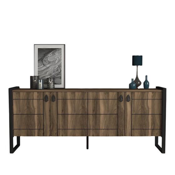 Μπουφές 24Mall Firma από Μοριοσανίδα/Μέταλλο 180x44.5x77.6 cm - Καρυδί image 0