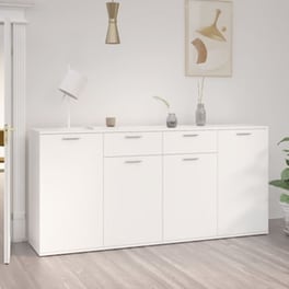 Vidaxl Μπουφές Λευκός 160 X 36 X 75 Εκ. Από Μοριοσανίδα (2x805770)
