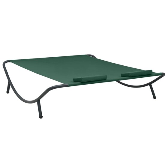Ξαπλώστρα/ Κρεβάτι VidaXL από Ατσάλι 200x173x45 cm - Πράσινη image 3