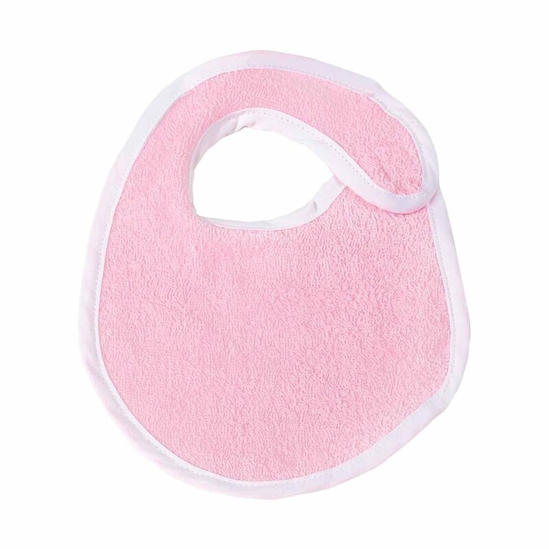 ΚΌΣΜΟΣ ΤΟΥ ΜΩΡΟΎ Σαλιάρα Πετσετέ Κόσμος Του Μωρού Ροζ με Ρέλι Λευκό