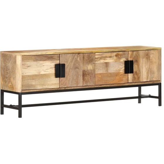 Έπιπλο Τηλεόρασης VidaXL από Ξύλο 140x30x50cm - Μαύρο/Καφέ image 12