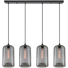 Φωτιστικό Οροφής Πολύφωτο Homelighting Feint 77-8784 Μεταλλικό/Γυάλινο - Μαύρο