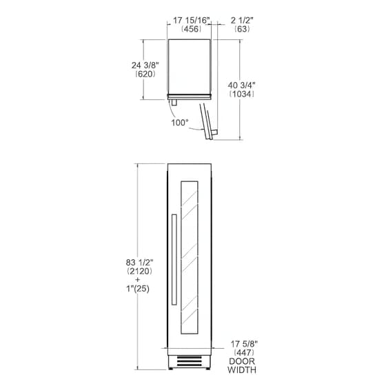 BERTAZZONI WC455BRX2T για 52 Μπουκάλια Inox Εντοιχιζόμενος Συντηρητής Κρασιών image 2