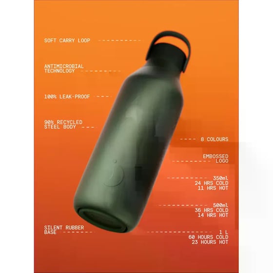 Μπουκάλι&nbsp;Θερμός Chilly's&nbsp;S3&nbsp;Cargo&nbsp;Green&nbsp;500ml image 6