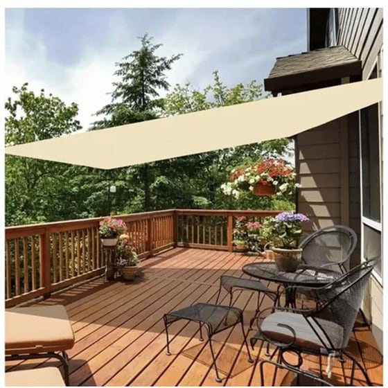 Πανί Σκίασης Αδιάβροχο Τετράγωνο Gardlov από Πολυεστέρα 3.6x3.6 m - Μπεζ image 4