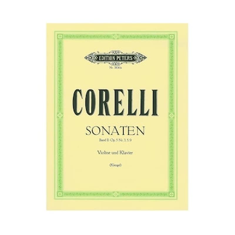EDITION PETERS Corelli - Sonatas Vol.2, Op.5 Nr. 3,5,9