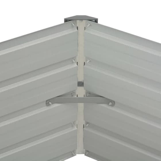 Vidaxl Ζαρντινιέρα Ψηλή Καφέ 129 X 129 X 46 Εκ. Γαλβανισμένος Χάλυβας image 5