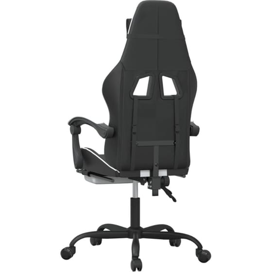 Καρέκλα Gaming VIDAXL 349536 με Υποπόδιο από Τεχνητό Δέρμα - Μαύρο image 3