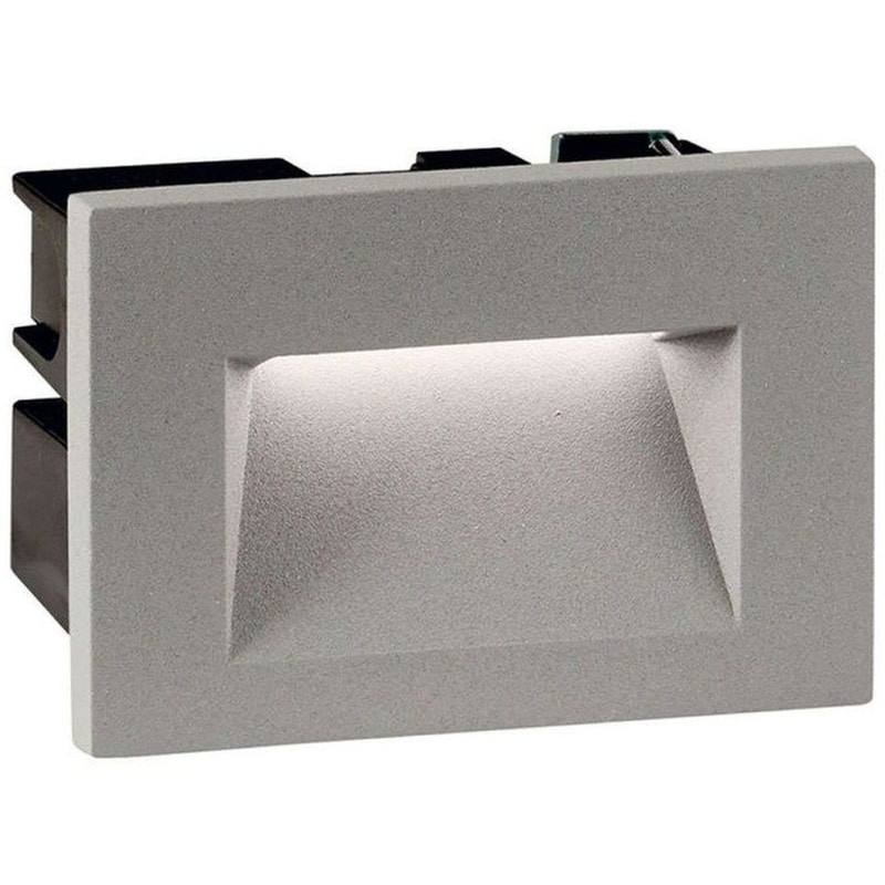 Φωτιστικό Τοίχου Χωνευτό Viokef Theta 4198800 Led από Αλουμίνιο - Γκρι