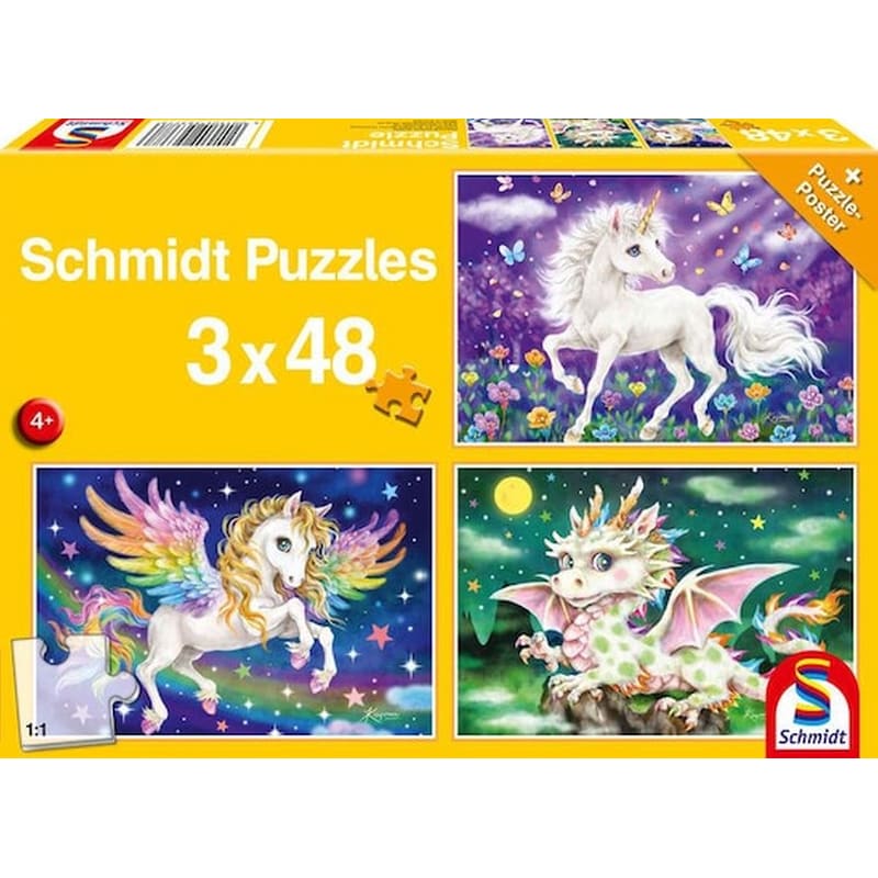 SCHMIDT SPIELE Παζλ Schmidt Spiele 56377 Mythical Creatures, 3x48 (144 Κομμάτια)