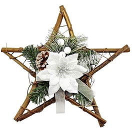 Αστερι Ξυλινο Λευκο 30cm Xmasfest 1131420