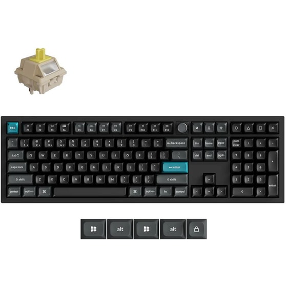 Keychron Q6 Ultra 8K Q6U-M4 Ασύρματο Gaming Μηχανικό Πληκτρολόγιο με Banana διακόπτες και RGB φωτισμό - Μαύρο (US) image 0