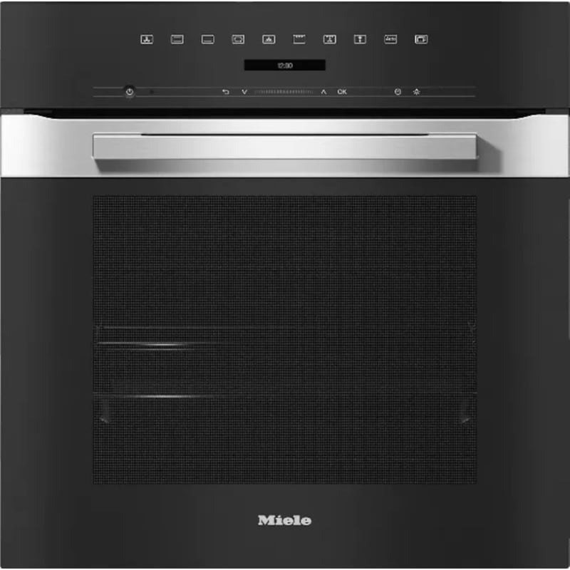 MIELE MIELE H 7260 B CleanSteel 76 Lt Μαύρο Εντοιχιζόμενος Φούρνος Άνω Πάγκου