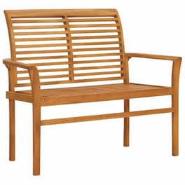 Παγκάκι Κήπου VidaXL από Μασίφ Ξύλο Teak 112x55x94 cm - Καφέ
