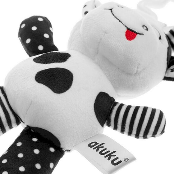 Akuku Βρεφικό Κρεμαστό Παιχνίδι Κουδουνίστρα Cow (A0471) image 1