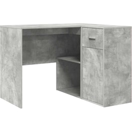 Γωνιακό Γραφείο VidaXL με Συρτάρι 102x88x75 cm - Γκρι Σκυροδέματος